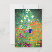 Gustav Klimt Flower Garden Card