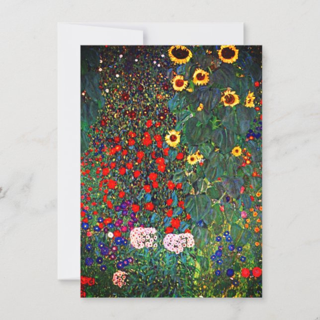 Gustav Klimt Flower Garden Card (Vorderseite)