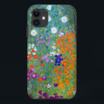 Gustav Klimt Flower Garden Case-Mate iPhone Hülle<br><div class="desc">Hütte oder Bauernhof Blumengarten wie von Gustav Klimt gemalt.</div>