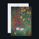 Gustav Klimt Flower Garden Einladung<br><div class="desc">Karte mit Gustav Klimts Ölmalereigarten mit Sonnenblumen (1907). Ein wunderschöner Garten mit Sonnenblumen und exquisiten blauen,  roten,  lila,  rosa und weißen Blume. Ein großartiges Geschenk für Jugendliche und österreichische Kunstliebhaber.</div>