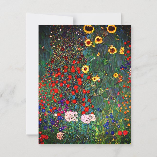 Gustav Klimt Flower Garden Einladung (Vorderseite)
