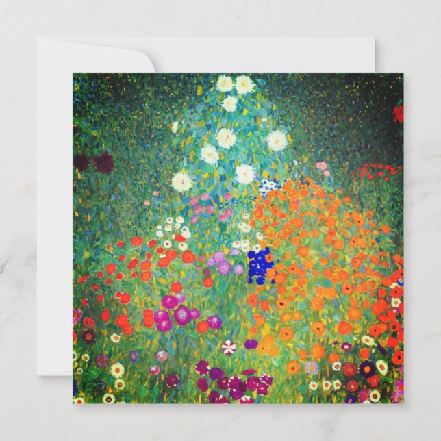 Gustav Klimt Flower Garden Einladung (Vorderseite)