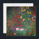 Gustav Klimt Flower Garden Einladung<br><div class="desc">Karte mit Gustav Klimts Ölgemälde Farm Garden mit Sonnenblumen (1907). Ein wunderschöner Garten mit Sonnenblumen und exquisiten blauen,  roten,  lila,  rosa und weißen Blume. Ein großartiges Geschenk für Jugendliche und österreichische Kunstliebhaber.</div>