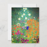 Gustav Klimt Flower Garden Einladung<br><div class="desc">Karte mit Gustav Klimts Ölgemälde Blumengarten (1906). Ein schöner Garten mit lila,  roten,  weißen,  blauen und orangefarbenen Blume. Ein großartiges Geschenk für Jugendliche und österreichische Kunstliebhaber.</div>