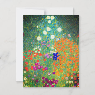 Gustav Klimt Flower Garden Einladung