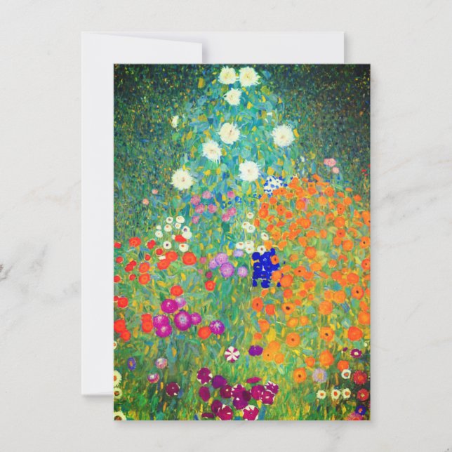 Gustav Klimt Flower Garden Einladung (Vorderseite)