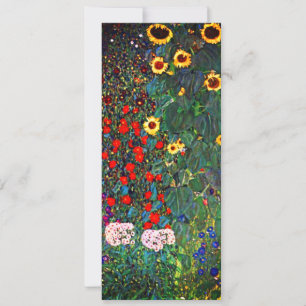 Gustav Klimt Flower Garden Einladung
