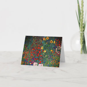 Gustav Klimt Flower Garden Einladung
