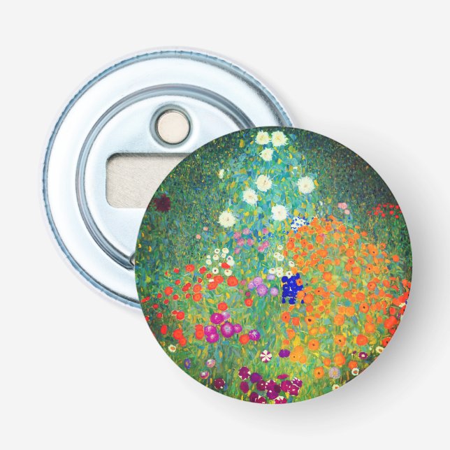 Gustav Klimt Flower Garden Flaschenöffner (Vorderseite)