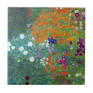 Gustav Klimt Flower Garden Fliese