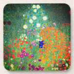 Gustav Klimt Flower Garden Getränkeuntersetzer<br><div class="desc">Coasters featuring Gustav Klimt’s oil painting Flower Garden (1906). In Beautiful garden of purple,  red,  white,  blue,  and orange flowers. A great gift for fans of Art Nouvelle and Austrian art.</div>