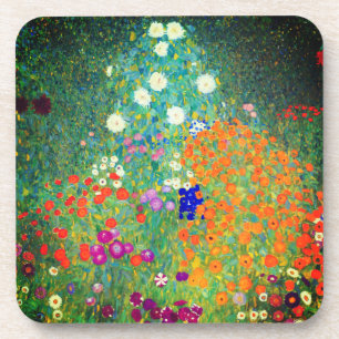 Gustav Klimt Flower Garden Getränkeuntersetzer