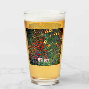 Gustav Klimt Flower Garden Glas