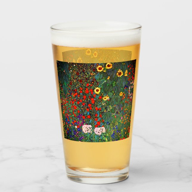 Gustav Klimt Flower Garden Glas (Vorne (Gefüllt))