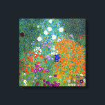 Gustav Klimt Flower Garden Leinwanddruck<br><div class="desc">Hütte oder Bauernhof Blumengarten wie von Gustav Klimt gemalt.</div>