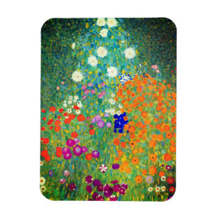Gustav Klimt Flower Garden Magnet