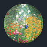 Gustav Klimt Flower Garden Magnet<br><div class="desc">Magnet des Glockenturms von Gustav Klimt. Ölmalerei auf Leinwand aus dem Jahr 1907. Der Blumengarten, der während seiner goldenen Phase fertig gestellt wurde, ist eines der bekanntesten Landschaftsgemälde Klimts. Die Sommerfarben brachen in diesem Werk mit einer wunderschönen Mischung aus orangefarbenen, roten, lila, blauen, rosa und weißen Blüten aus. Ein großartiges...</div>