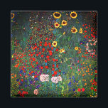 Gustav Klimt Flower Garden Magnet<br><div class="desc">Magnet mit Gustav Klimts Ölgemälde Farm Garden mit Sonnenblumen (1907). Ein wunderschöner Garten mit Sonnenblumen und exquisiten blauen,  roten,  lila,  rosa und weißen Blume. Ein großartiges Geschenk für Jugendliche und österreichische Kunstliebhaber.</div>