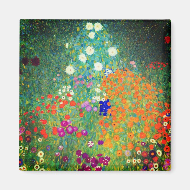 Gustav Klimt Flower Garden Magnet (Vorne)