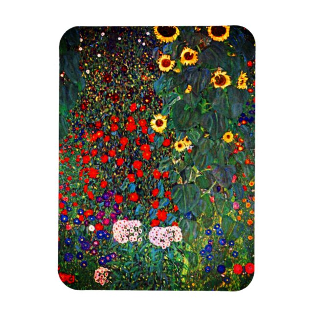 Gustav Klimt Flower Garden Magnet (Vertikal)