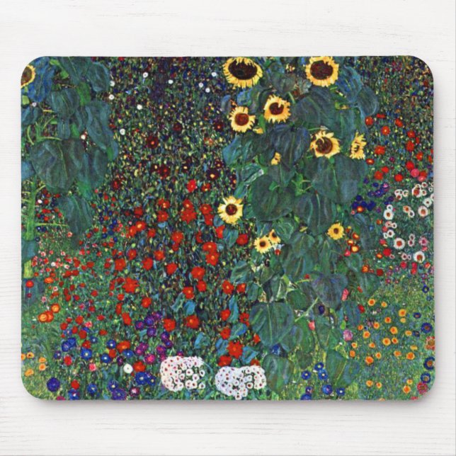 Gustav Klimt Flower Garden Mousepad (Vorne)