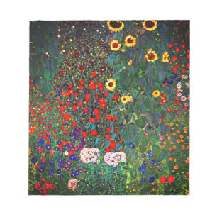 Gustav Klimt Flower Garden Notizblock