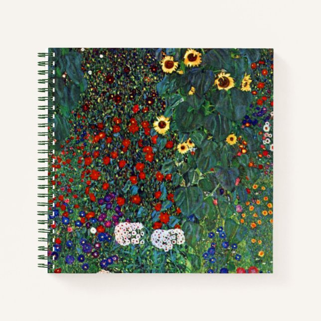 Gustav Klimt Flower Garden Notizbuch (Vorderseite)