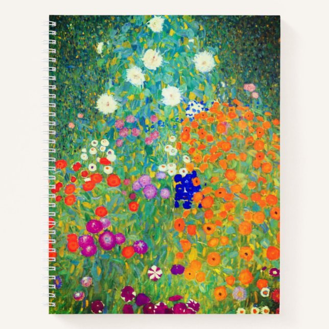 Gustav Klimt Flower Garden Notizbuch (Vorderseite)