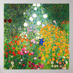 Gustav Klimt Flower Garden Poster