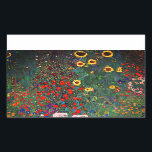 Gustav Klimt Flower Garden Rechteckiger Aufkleber<br><div class="desc">Stickers mit Gustav Klimts Ölgemälde Farm Garden mit Sonnenblumen (1907). Ein wunderschöner Garten mit Sonnenblumen und exquisiten blauen,  roten,  lila,  rosa und weißen Blume. Ein großartiges Geschenk für Jugendliche und österreichische Kunstliebhaber.</div>