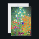Gustav Klimt Flower Garden RSVP Karte<br><div class="desc">Karte mit Gustav Klimts Ölgemälde Blumengarten (1906). Ein schöner Garten mit lila,  roten,  weißen,  blauen und orangefarbenen Blume. Ein großartiges Geschenk für Jugendliche und österreichische Kunstliebhaber.</div>