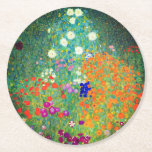 Gustav Klimt Flower Garden Runder Pappuntersetzer<br><div class="desc">Untersetzer mit Gustav Klimts Ölgemälde Blumengarten (1906). Ein schöner Garten mit lila,  roten,  weißen,  blauen und orangefarbenen Blume. Ein großartiges Geschenk für Jugendliche und österreichische Kunstliebhaber.</div>