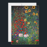 Gustav Klimt Flower Garden Save The Date<br><div class="desc">Karte mit Gustav Klimts Ölmalereigarten mit Sonnenblumen (1907). Ein wunderschöner Garten mit Sonnenblumen und exquisiten blauen,  roten,  lila,  rosa und weißen Blume. Ein großartiges Geschenk für Jugendliche und österreichische Kunstliebhaber.</div>