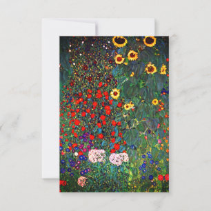 Gustav Klimt Flower Garden Save The Date