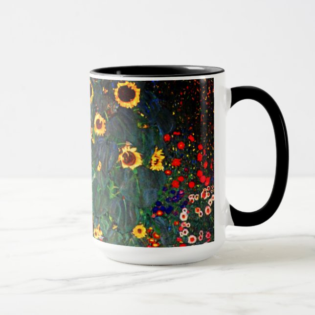 Gustav Klimt Flower Garden Tasse (Rechts)