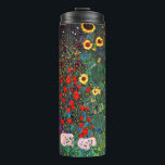 Gustav Klimt Flower Garden Thermosbecher<br><div class="desc">Thermal Tumbler mit Gustav Klimts Ölmalgarten mit Sonnenblumen (1907). Ein wunderschöner Garten mit Sonnenblumen und exquisiten blauen,  roten,  lila,  rosa und weißen Blume. Ein großartiges Geschenk für Jugendliche und österreichische Kunstliebhaber.</div>