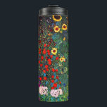 Gustav Klimt Flower Garden Thermosbecher<br><div class="desc">Thermal Tumbler mit Gustav Klimts Ölmalgarten mit Sonnenblumen (1907). Ein wunderschöner Garten mit Sonnenblumen und exquisiten blauen,  roten,  lila,  rosa und weißen Blume. Ein großartiges Geschenk für Jugendliche und österreichische Kunstliebhaber.</div>