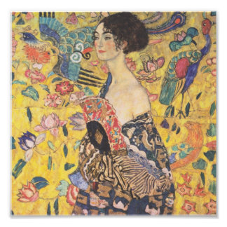 Gustav Klimt - Frau mit Fan Fotodruck
