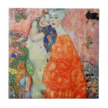 Gustav Klimt - Frauenfreunde Fliese<br><div class="desc">Freundinnen - Gustav Klimt,  Öl auf Leinwand,  1916-17 (1945 zerstört)</div>