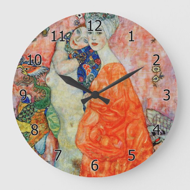 Gustav Klimt - Frauenfreunde Große Wanduhr (Vorderseite)
