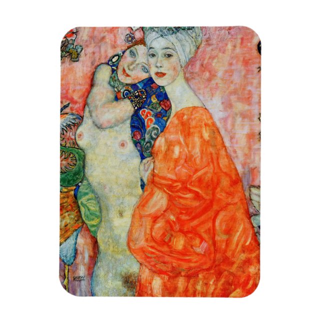 Gustav Klimt - Frauenfreunde Magnet (Vertikal)