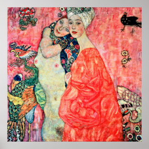 Gustav Klimt - Frauenfreunde Poster