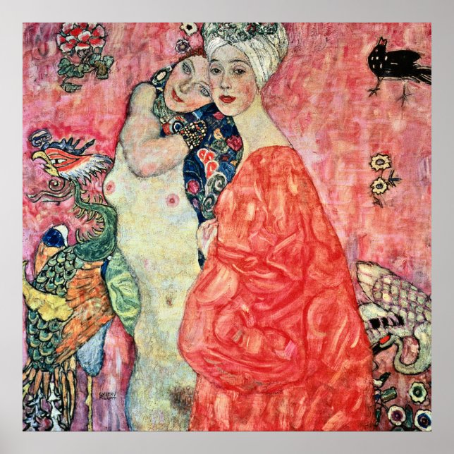 Gustav Klimt - Frauenfreunde Poster (Vorne)