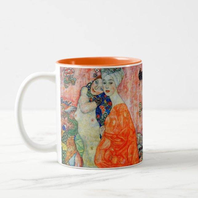 Gustav Klimt - Frauenfreunde Zweifarbige Tasse (Links)