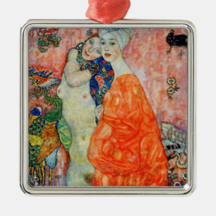 Gustav Klimt - Frauenfreundschaft Ornament Aus Metall