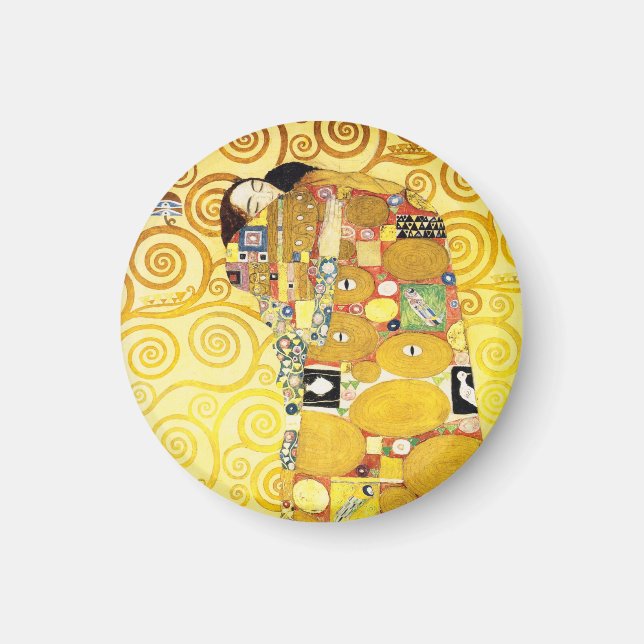 Gustav Klimt Fulfillment Lovers Fine Art Magnet (Vorne)