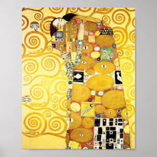 Gustav Klimt Fulfillment Lovers Kunstvoll wandern Poster