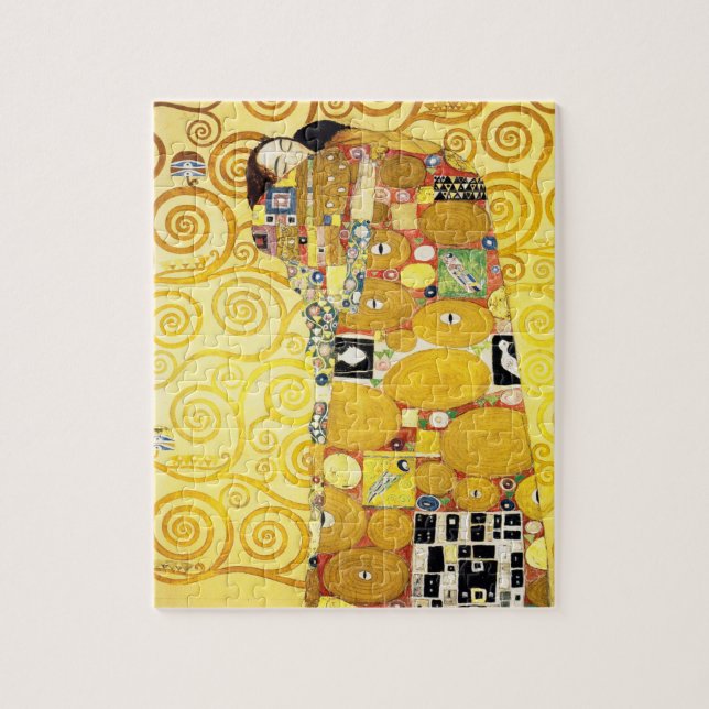 Gustav Klimt Fulfillment Lovers Kunstvoll wandern Puzzle (Vertikal)