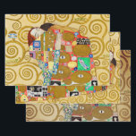 Gustav Klimt Fulfillment Nouveau Couple Geschenkpapier Set<br><div class="desc">Gustav Klimt, Fulfilment 1910-1911 Jugendstil-Paar mit Klimts charakteristischem, wirbelndes Design und schöner Goldmalerei.</div>