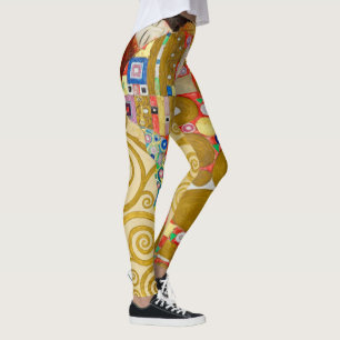 Gustav Klimt Fulfillment Nouveau Couple Leggings